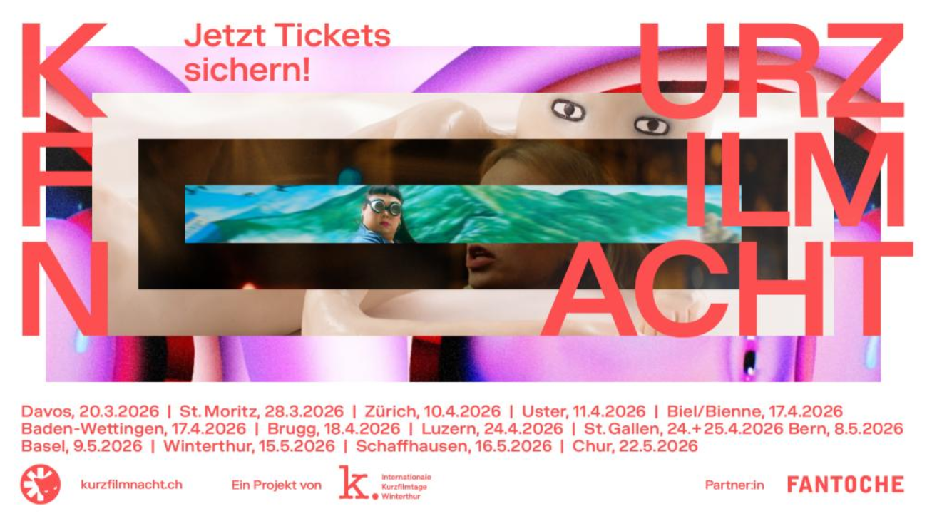 Poster für Kurzfilmnacht Baden-Wettingen