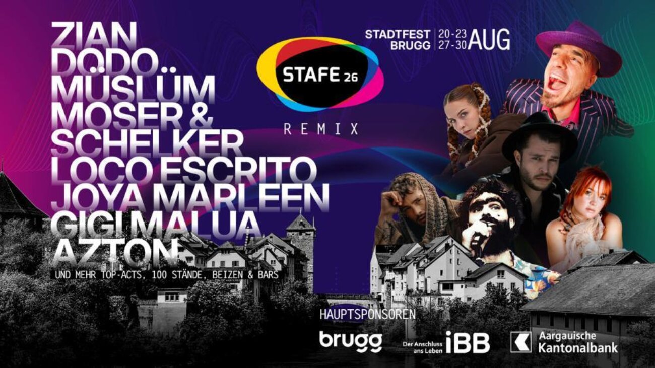 Poster für Stadtfest Brugg 2026
